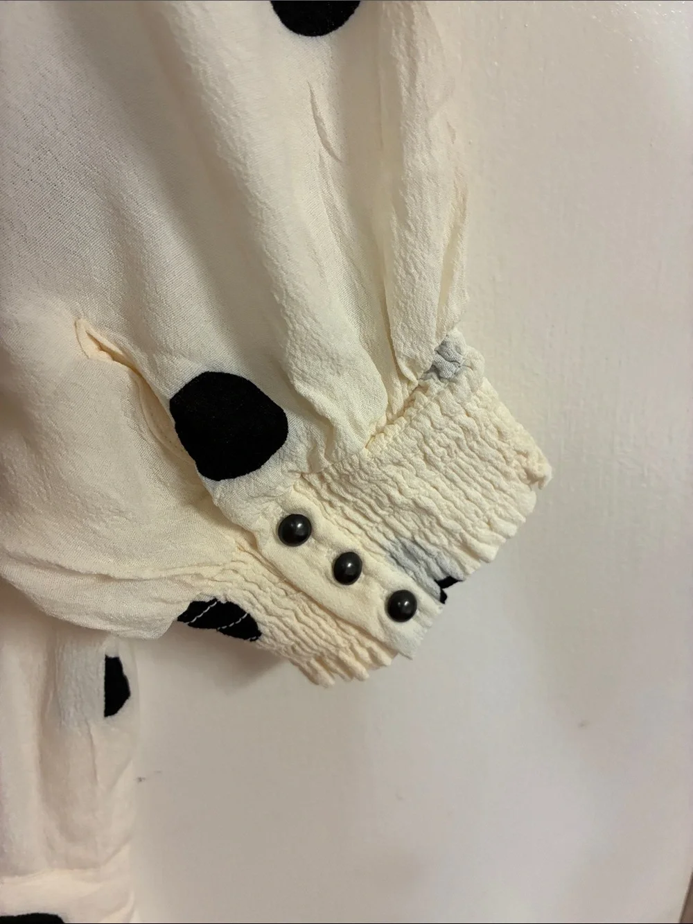 Maeve by Anthropologie White Midi Dress with Black Polka Dots Sz 00